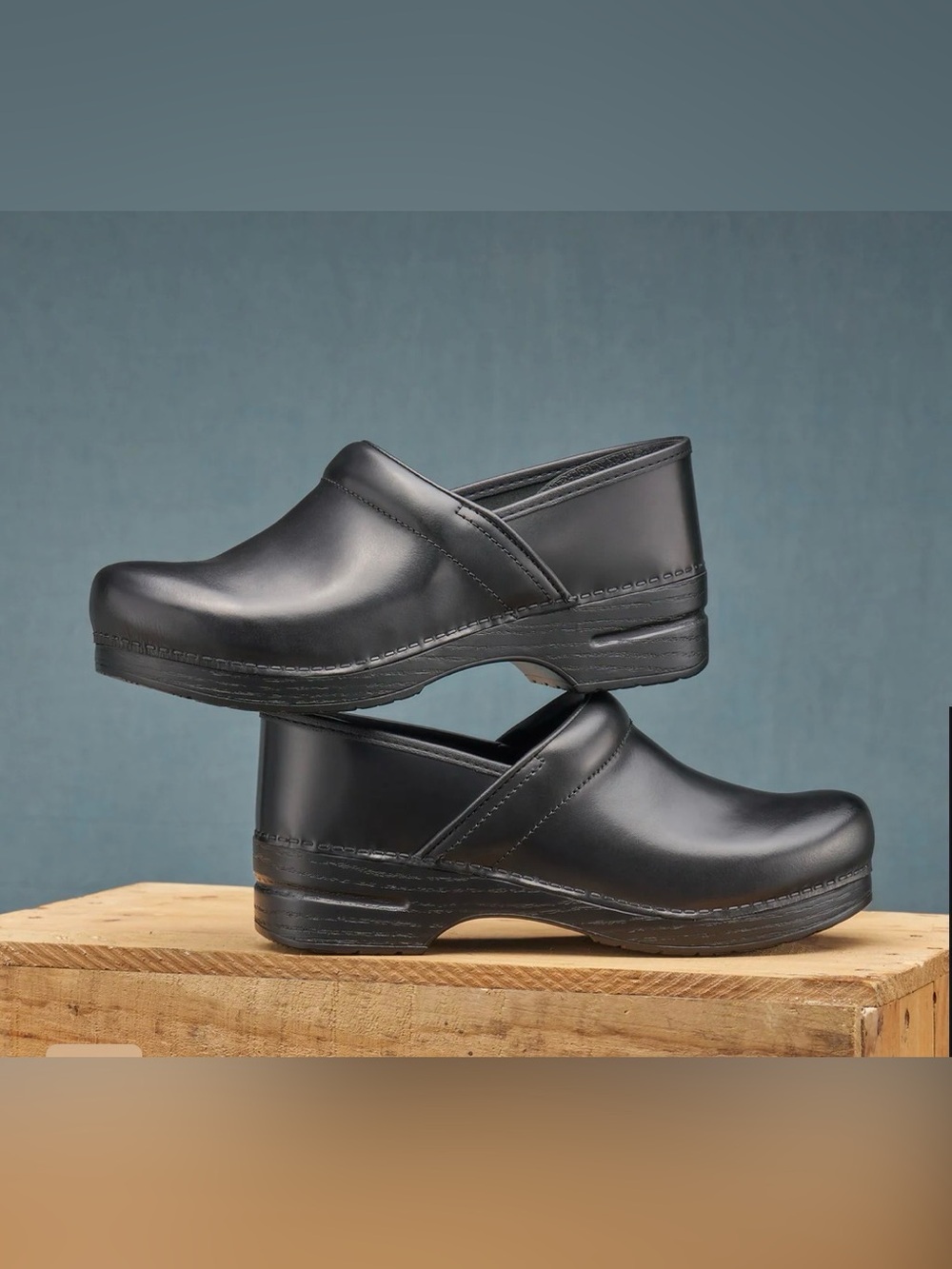 Dansko Professional Black Leather Clogs Mens Slip On Comfort Shoes 44EU 10.5US